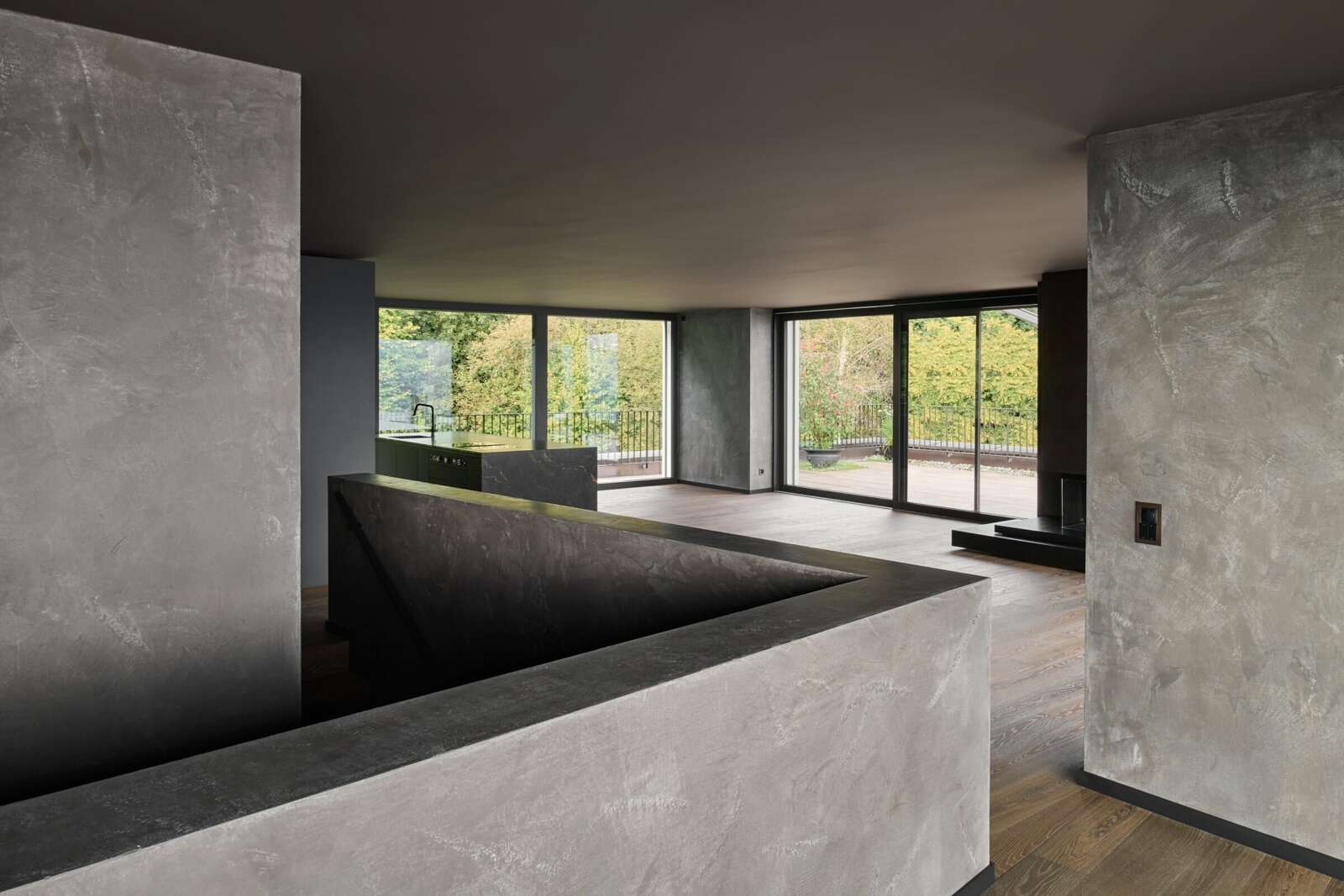 Orlando Architektur Umbau Wohnung Tödistrasse Horgen 2 Wohnen Küche Hang