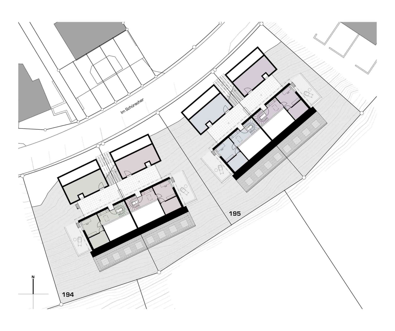 Orlando Architektur Neubau Doppeleinfamilienhäuser Im Schüracher Waltenstein 4 Grundriss Ebene 2