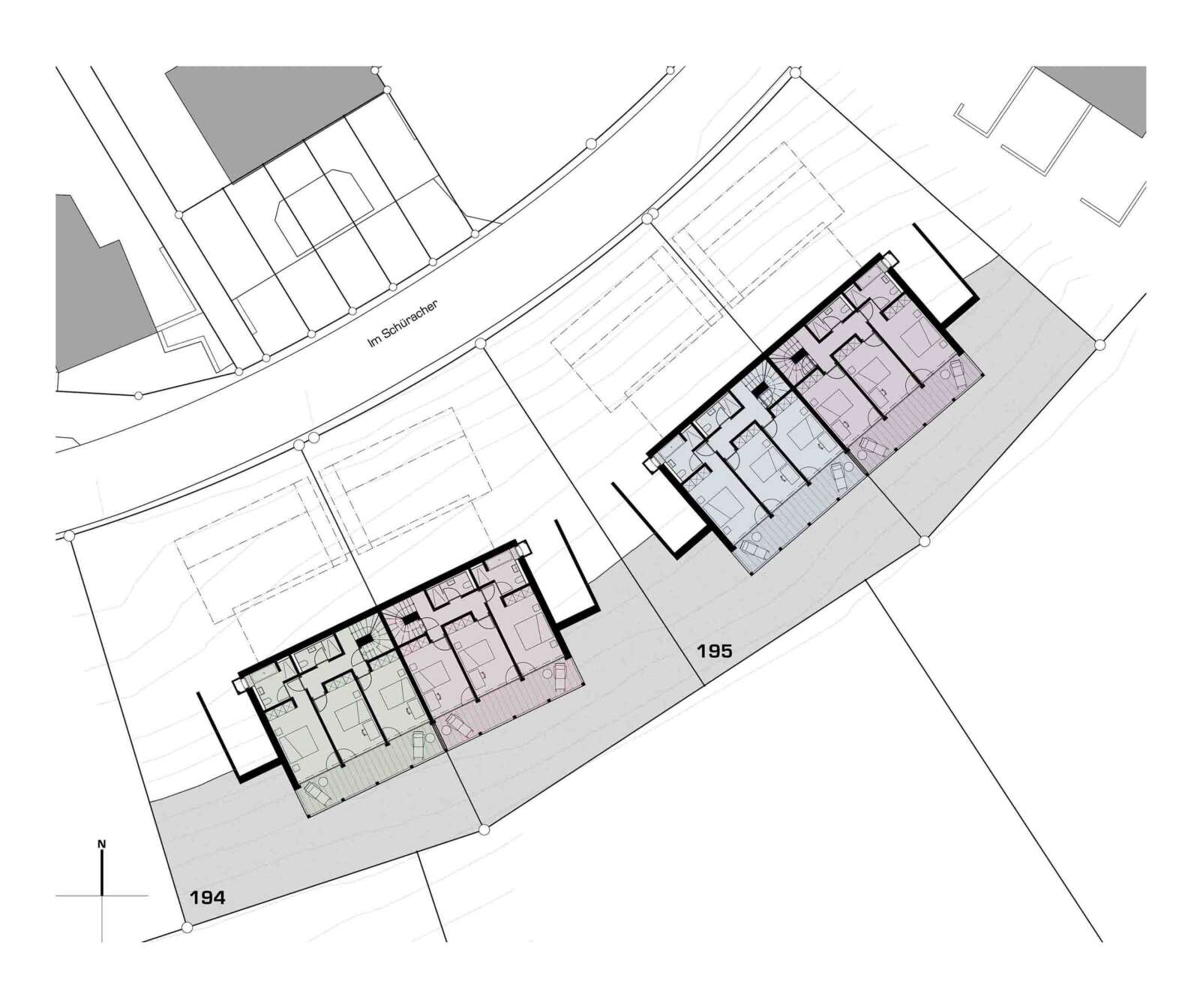Orlando Architektur Neubau Doppeleinfamilienhäuser Im Schüracher Waltenstein 6 Grundriss Ebene 0