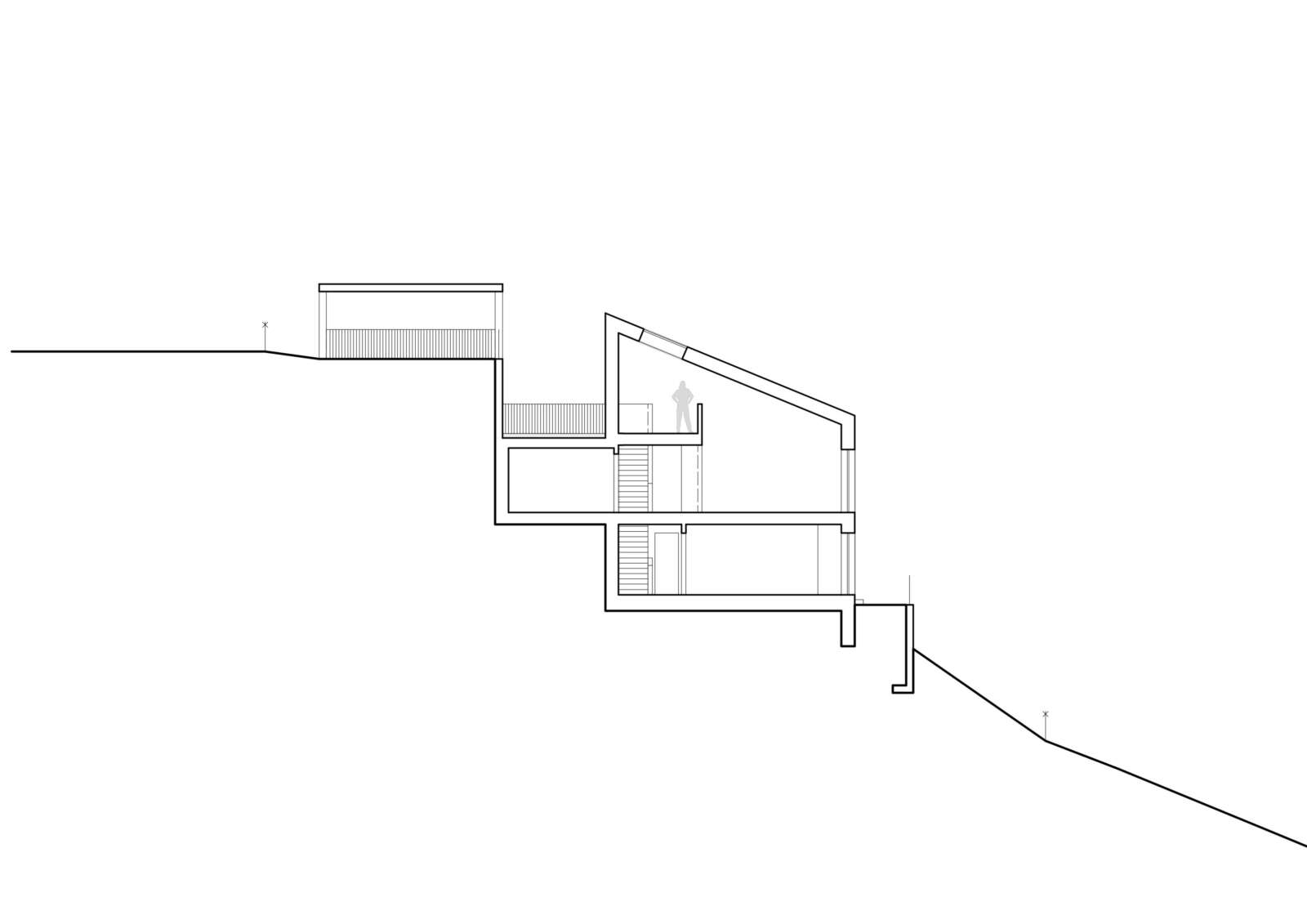 Orlando Architektur Neubau Einfamilienhaus Im Schüracher Waltenstein 9 Schnitt Bauen am Hang