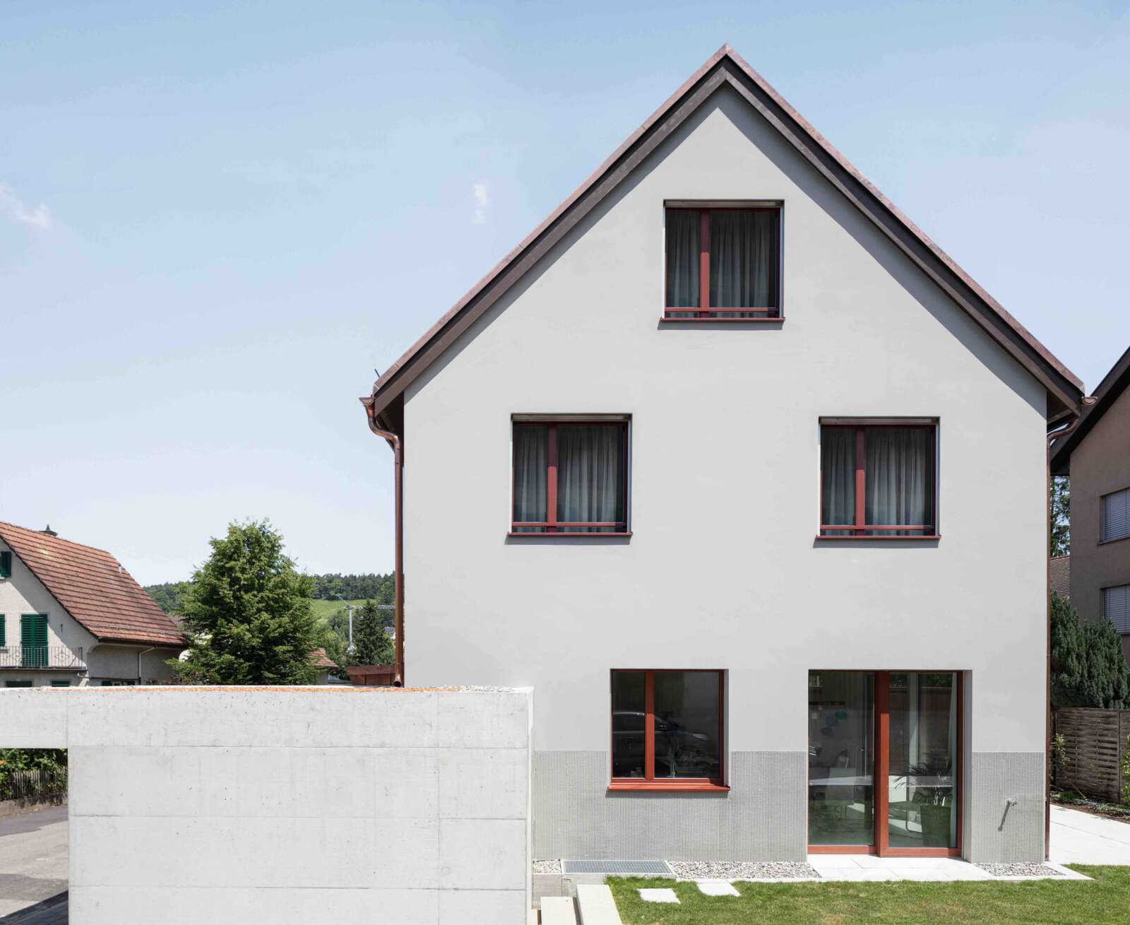 Orlando Architektur Neubau Einfamilienhaus mit Einliegerwohnung Oberfeldweg Winterthur 2 Ansicht