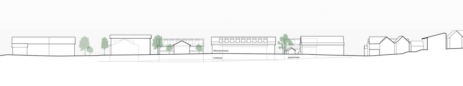 Orlando Architektur Neubau Wohnsiedlung Weinfelderstrasse Rothenhausen 3 Schnitt Maehrwilerstrasse